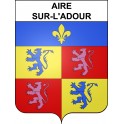 Aire-sur-l'Adour 40 ville sticker blason écusson autocollant adhésif
