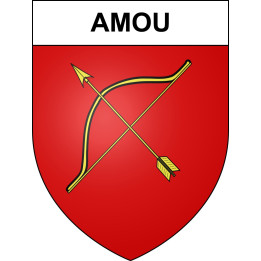 Stickers coat of arms Amou adhesive sticker