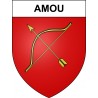 Amou Sticker wappen, gelsenkirchen, augsburg, klebender aufkleber