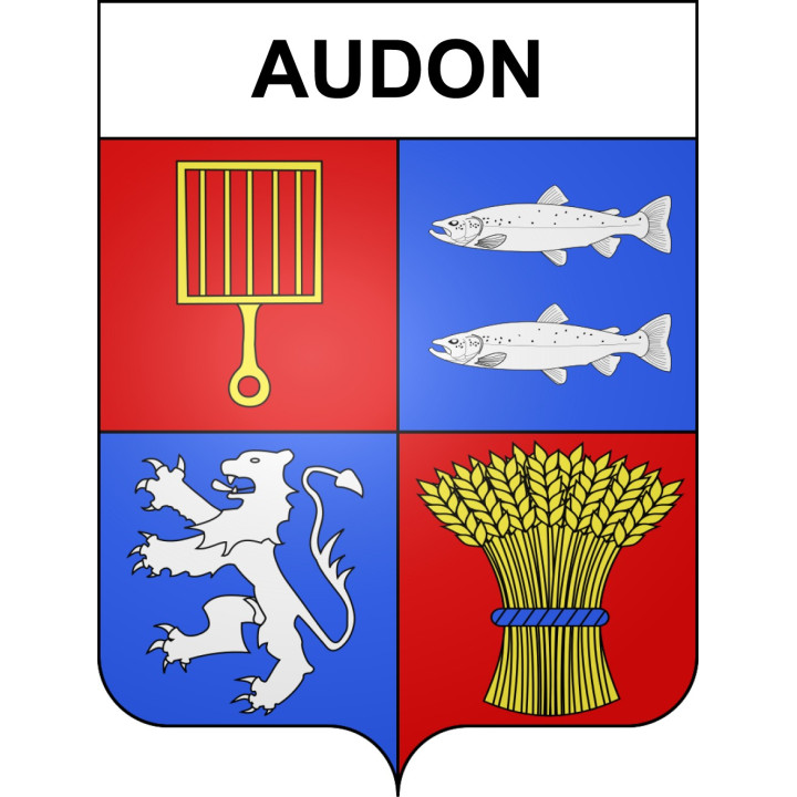 Audon Sticker wappen, gelsenkirchen, augsburg, klebender aufkleber
