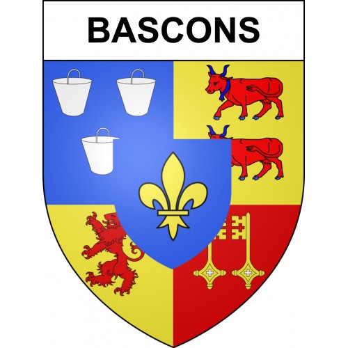 Pegatinas escudo de armas de Bascons adhesivo de la etiqueta engomada