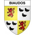 Biaudos 40 ville sticker blason écusson autocollant adhésif