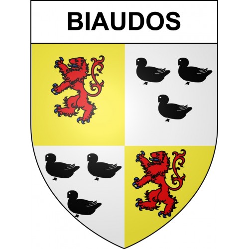 Pegatinas escudo de armas de Biaudos adhesivo de la etiqueta engomada