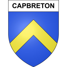 Pegatinas escudo de armas de Capbreton adhesivo de la etiqueta engomada