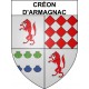 Pegatinas escudo de armas de Créon-d'Armagnac adhesivo de la etiqueta engomada
