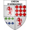 Créon-d'Armagnac Sticker wappen, gelsenkirchen, augsburg, klebender aufkleber