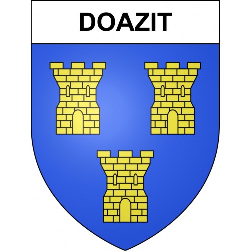 Pegatinas escudo de armas de Doazit adhesivo de la etiqueta engomada