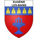Pegatinas escudo de armas de Eugénie-les-Bains adhesivo de la etiqueta engomada
