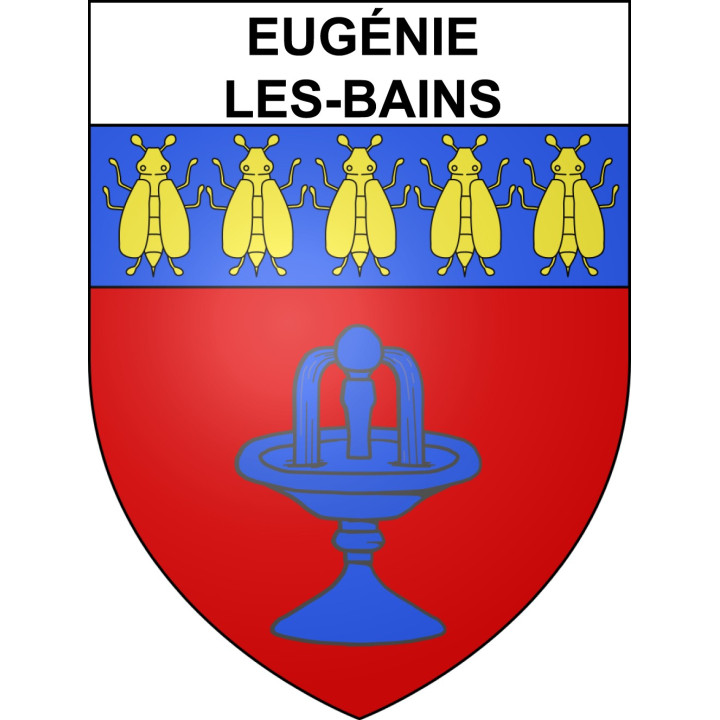 Stickers coat of arms Eugénie-les-Bains adhesive sticker