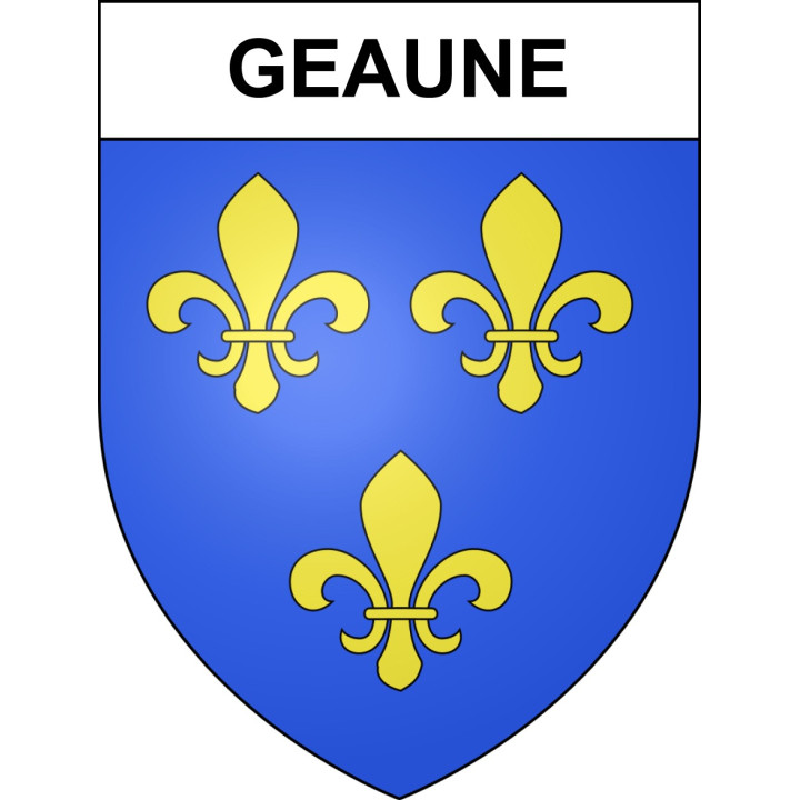 Pegatinas escudo de armas de Geaune adhesivo de la etiqueta engomada