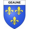Pegatinas escudo de armas de Geaune adhesivo de la etiqueta engomada