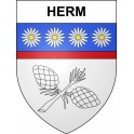 Herm 40 ville sticker blason écusson autocollant adhésif