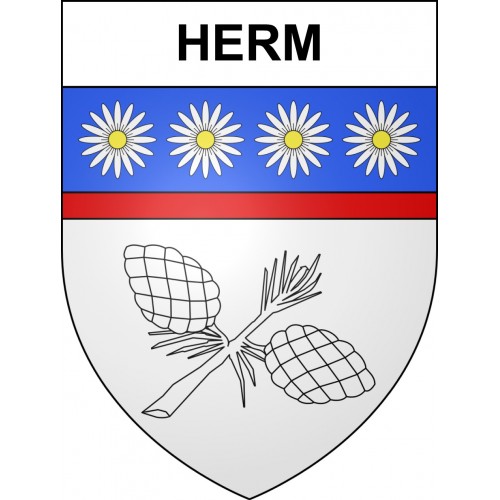 Herm 40 ville sticker blason écusson autocollant adhésif