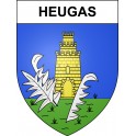 Heugas 40 ville sticker blason écusson autocollant adhésif