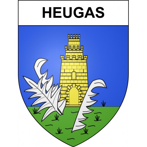 Stickers coat of arms Heugas adhesive sticker
