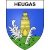 Pegatinas escudo de armas de Heugas adhesivo de la etiqueta engomada