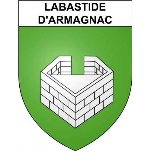 Labastide-d'Armagnac 40 ville sticker blason écusson autocollant adhésif