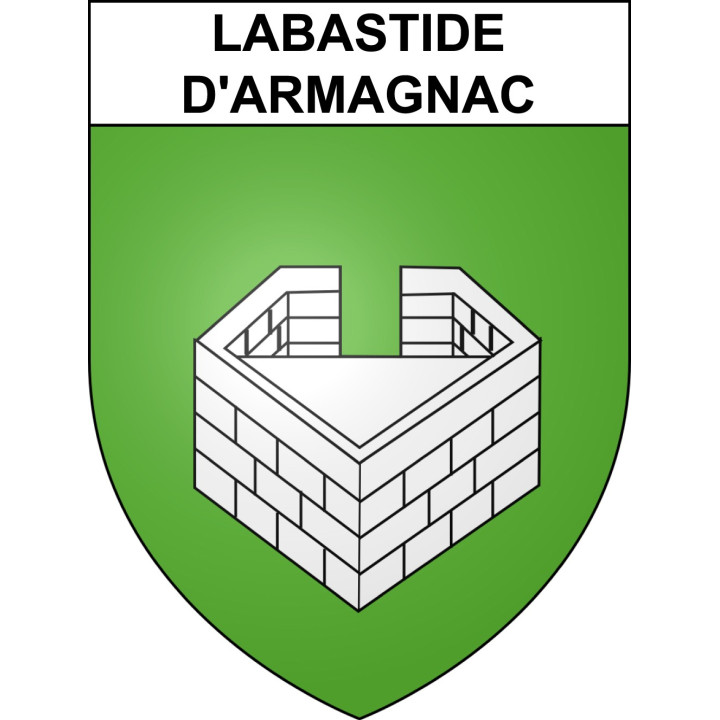 Labastide-d'Armagnac 40 ville sticker blason écusson autocollant adhésif