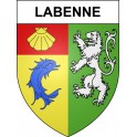 Pegatinas escudo de armas de Labenne adhesivo de la etiqueta engomada