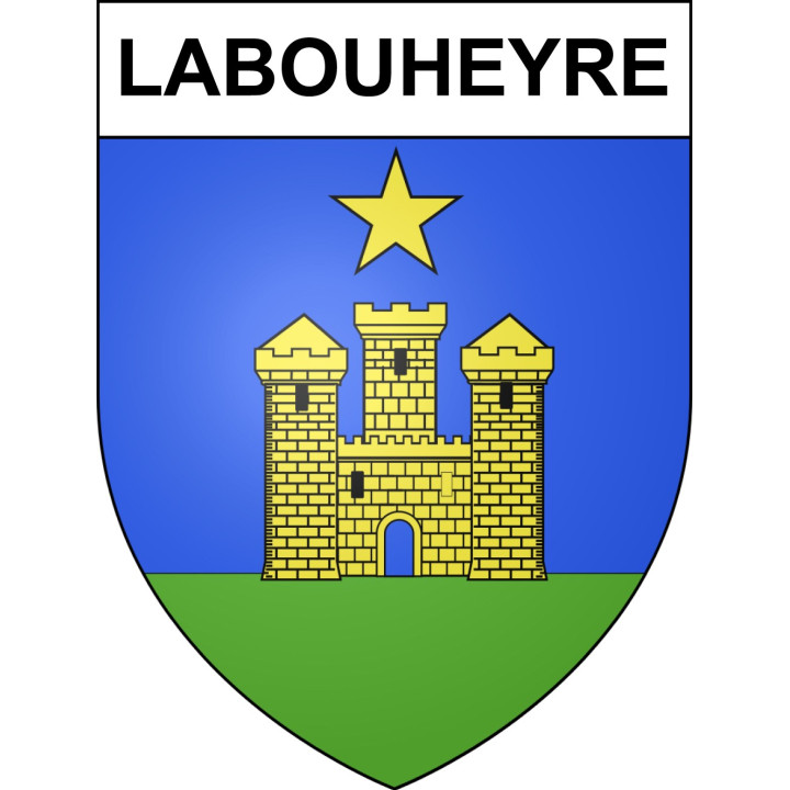 Labouheyre Sticker wappen, gelsenkirchen, augsburg, klebender aufkleber