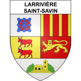 Larrivière-Saint-Savin 40 ville sticker blason écusson autocollant adhésif