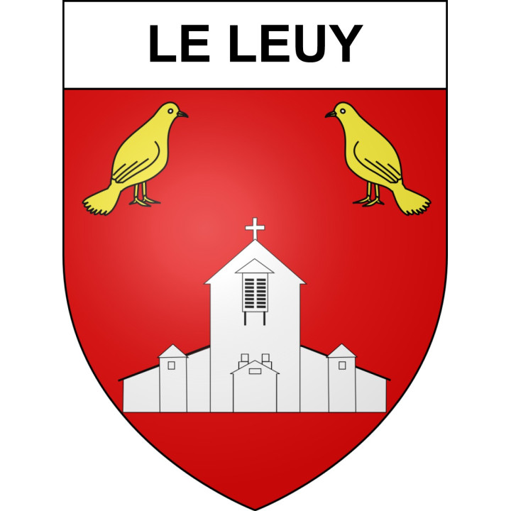 Pegatinas escudo de armas de Le Leuy adhesivo de la etiqueta engomada
