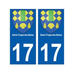 17 Saint-Trojan-les-Bains blason ville autocollant plaque