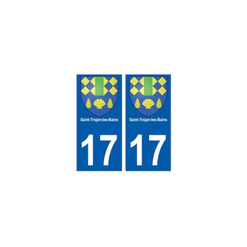 17 Saint-Trojan-les-Bains blason ville autocollant plaque