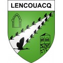 Pegatinas escudo de armas de Lencouacq adhesivo de la etiqueta engomada