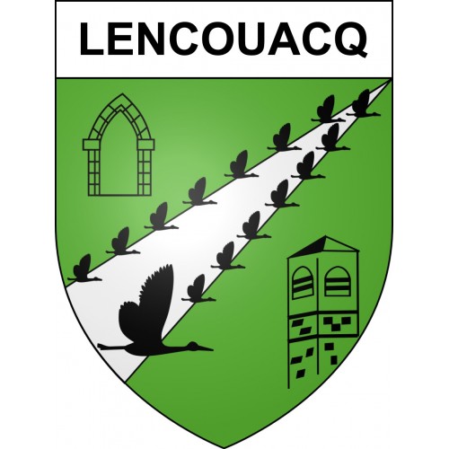 Lencouacq Sticker wappen, gelsenkirchen, augsburg, klebender aufkleber