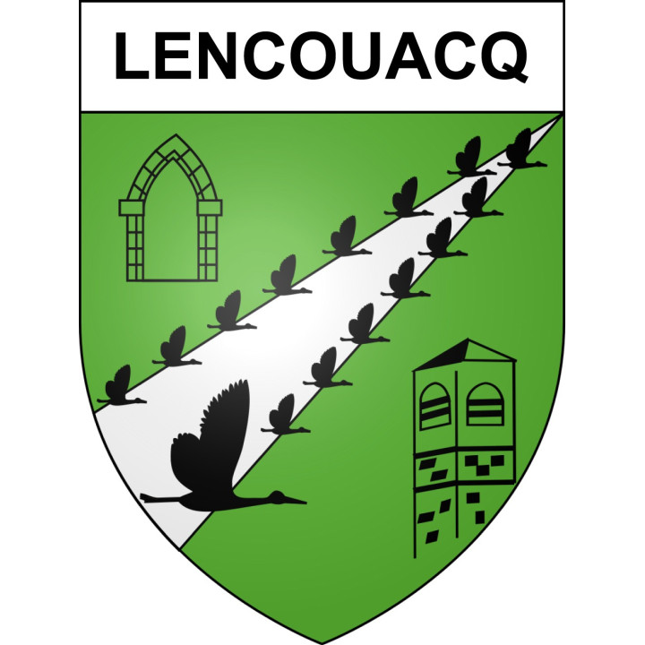 Stickers coat of arms Lencouacq adhesive sticker
