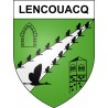 Pegatinas escudo de armas de Lencouacq adhesivo de la etiqueta engomada