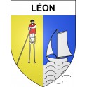 Pegatinas escudo de armas de Léon adhesivo de la etiqueta engomada
