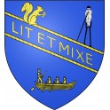 Lit-et-Mixe 40 ville sticker blason écusson autocollant adhésif