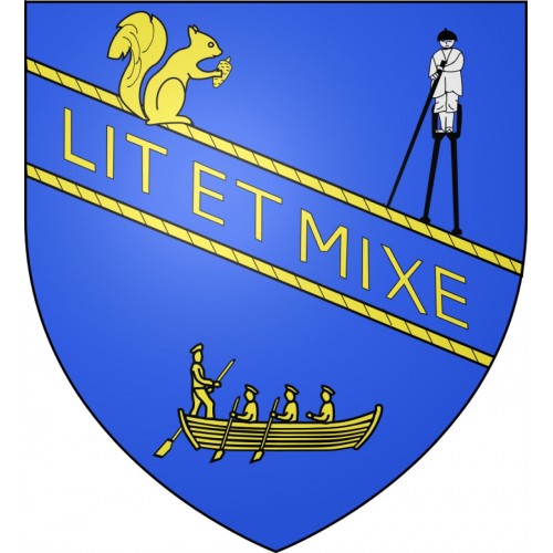 Lit-et-Mixe 40 ville sticker blason écusson autocollant adhésif