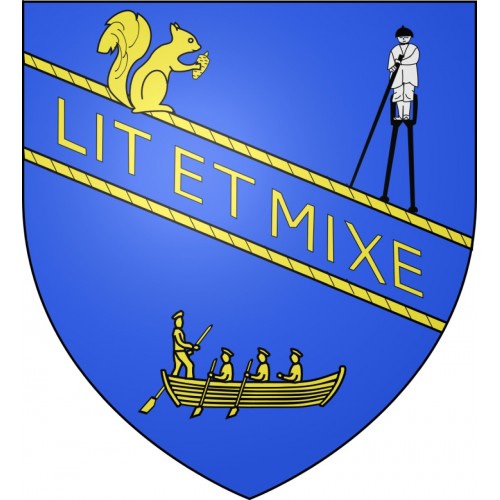 Lit-et-Mixe Sticker wappen, gelsenkirchen, augsburg, klebender aufkleber