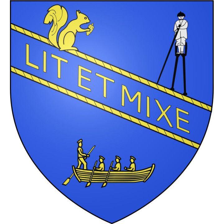Stickers coat of arms Lit-et-Mixe adhesive sticker