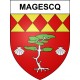 Pegatinas escudo de armas de Magescq adhesivo de la etiqueta engomada