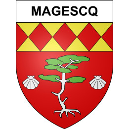 Magescq Sticker wappen, gelsenkirchen, augsburg, klebender aufkleber