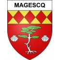Pegatinas escudo de armas de Magescq adhesivo de la etiqueta engomada