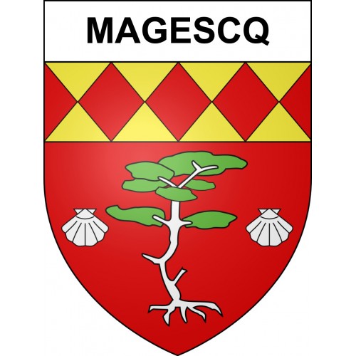 Magescq Sticker wappen, gelsenkirchen, augsburg, klebender aufkleber