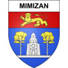 Pegatinas escudo de armas de Mimizan adhesivo de la etiqueta engomada