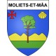 Pegatinas escudo de armas de Moliets-et-Mâa adhesivo de la etiqueta engomada