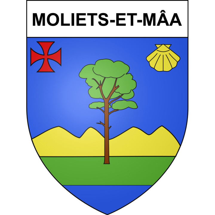Moliets-et-Mâa 40 ville sticker blason écusson autocollant adhésif