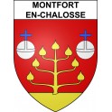 Pegatinas escudo de armas de Montfort-en-Chalosse adhesivo de la etiqueta engomada