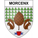 Morcenx Sticker wappen, gelsenkirchen, augsburg, klebender aufkleber