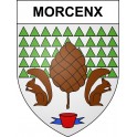 Pegatinas escudo de armas de Morcenx adhesivo de la etiqueta engomada