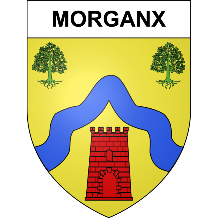 Pegatinas escudo de armas de Morganx adhesivo de la etiqueta engomada