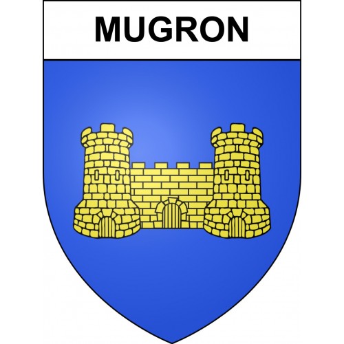 Mugron Sticker wappen, gelsenkirchen, augsburg, klebender aufkleber