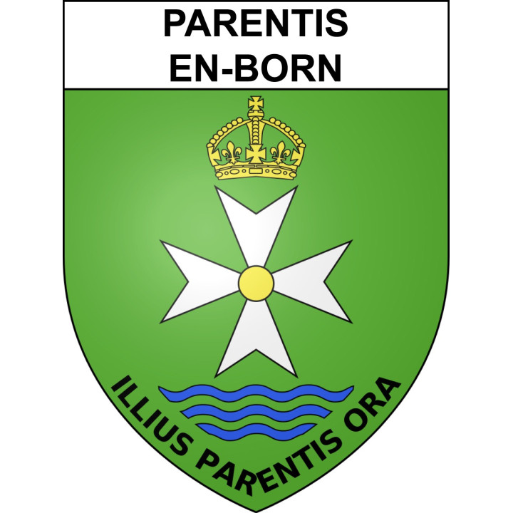 Stickers coat of arms Parentis-en-Born adhesive sticker